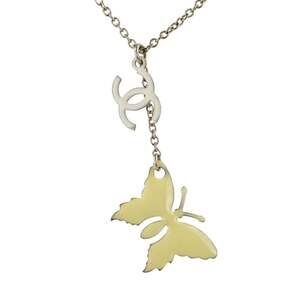 CHANEL Pink Logo Necklace